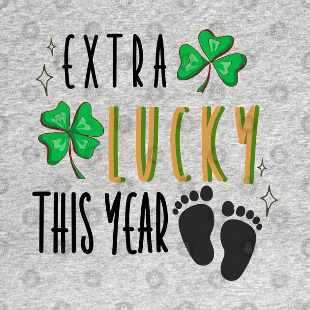 Pregnancy Announcement in St. Patrick's Day - Extra Lucky This Year by Lea Design By Lea Pu